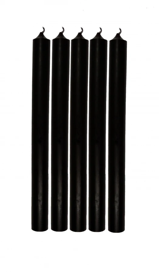 Schwarze Kerzen 25cm 5er Pack - Abaddon Mystic Store