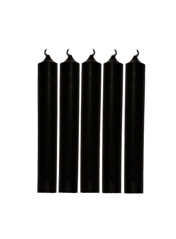 Schwarze Kerzen 10cm 5er Pack - Abaddon Mystic Store