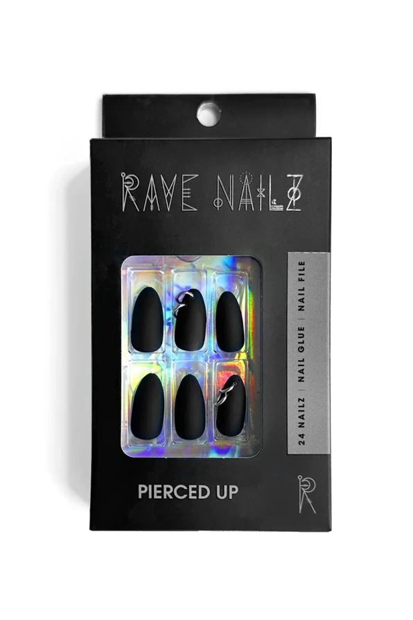Rave Nailz artificial nails pierced up