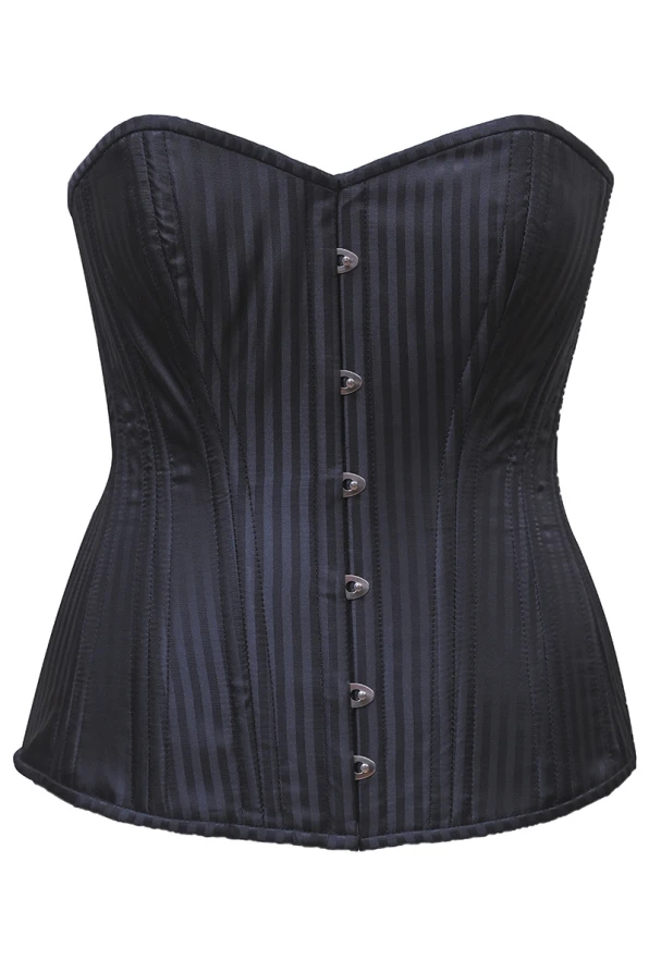 Abaddon Full Chest Corset Satin Stripes