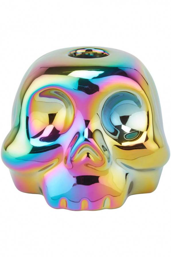 Killstar Kerzenständer Rainbow Skulls