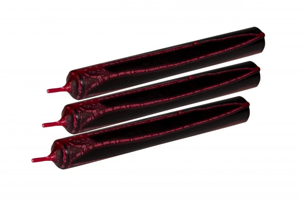 Tropfkerze schwarz "Blut" 25cm 3er Pack - Abaddon Mystic Store