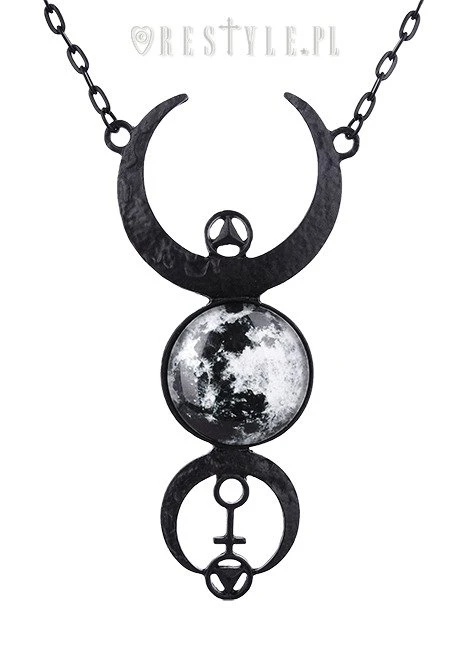 Restyle Necklace Black Full Moon