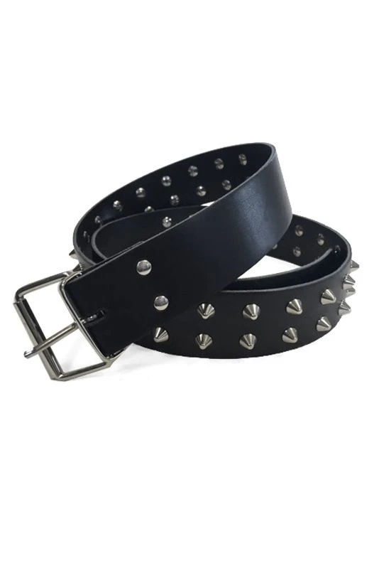 Studded belt pointed rivets 2-row