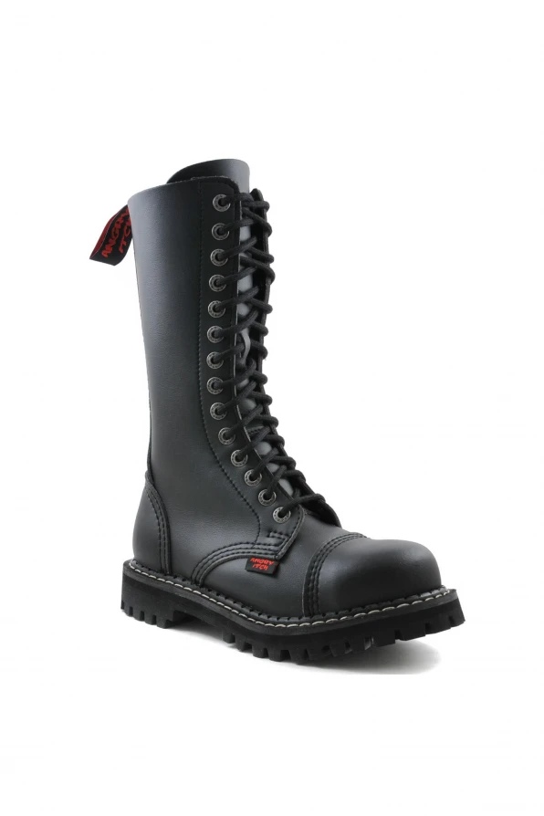 Angry Itch 14 Hole Boots Vegan Black