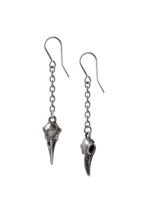Alchemy England earrings raven skull