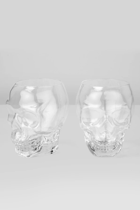 Killstar glass Cranium set of 2