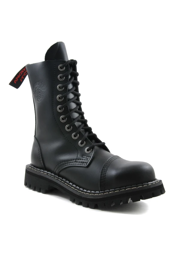 Angry Itch 10 Hole Boots Black