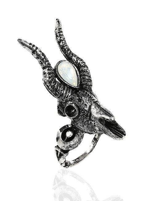Restyle Ring Crescent Skull