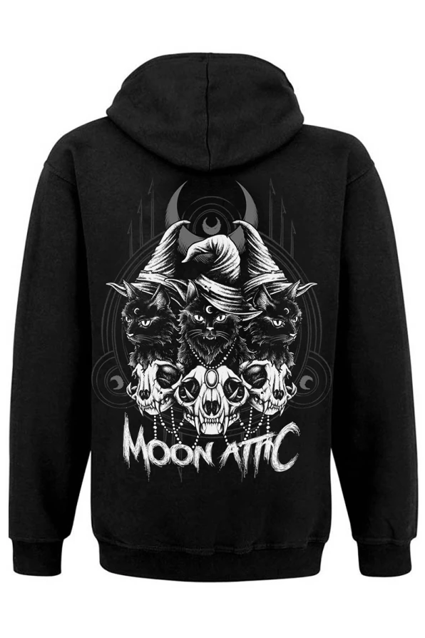Moon Attic Hoodie The Three Witch Cats