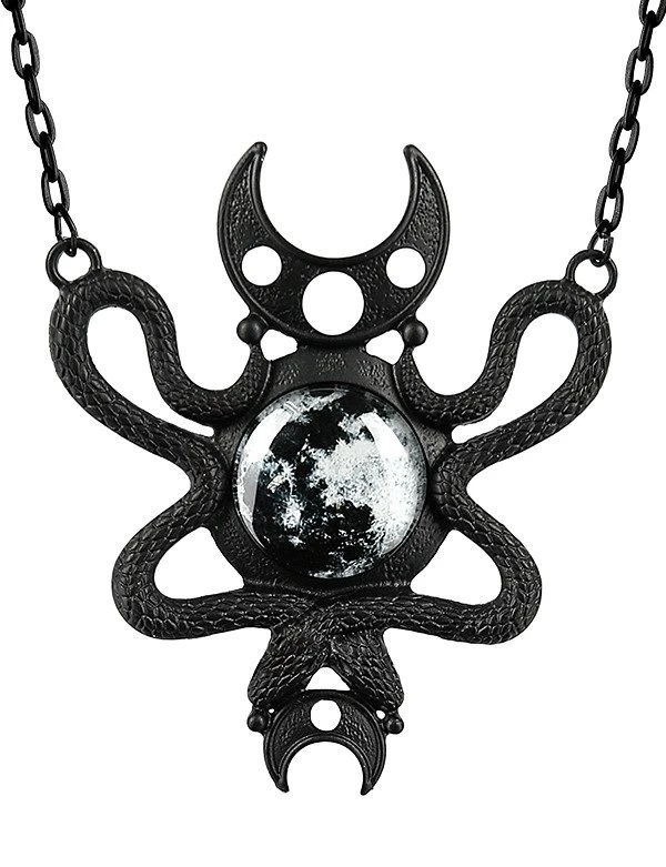 Restyle Halskette Moon Serpent Black - Abaddon Mystic Store