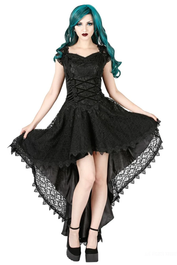 Sinister Kleid Gothic Velvet Lacing