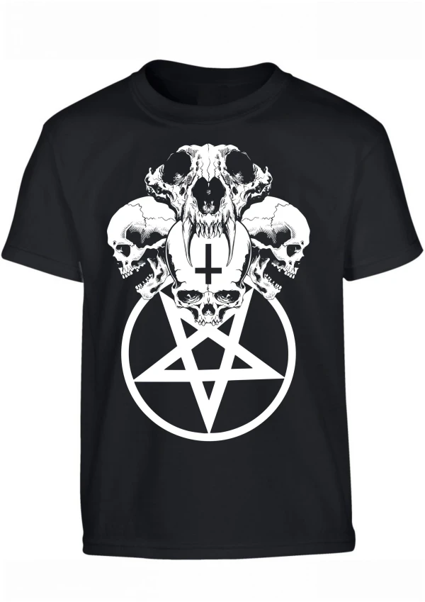 Easure Shirt Skull Pentagram