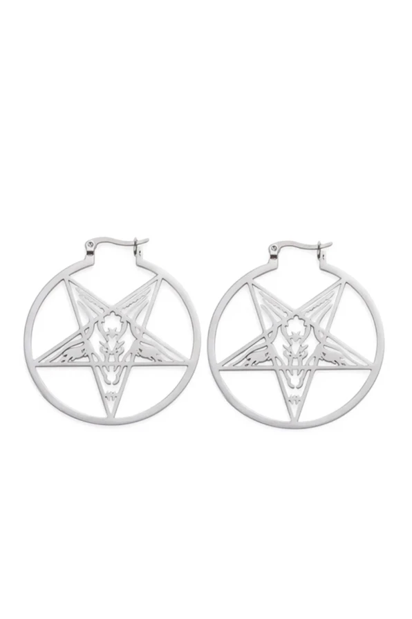 Easure Hoop Earrings Baphomet