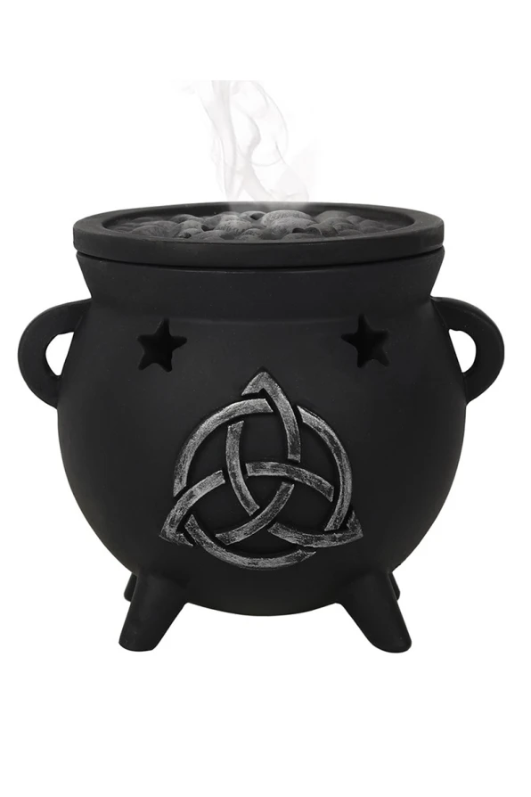Spirit of Equinox Incense Cone Holder Triquetra Cauldron