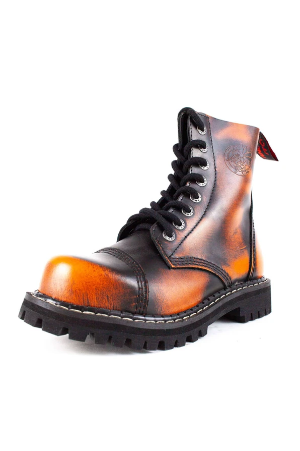 Angry Itch 8 Hole Boots Orange Rub Off